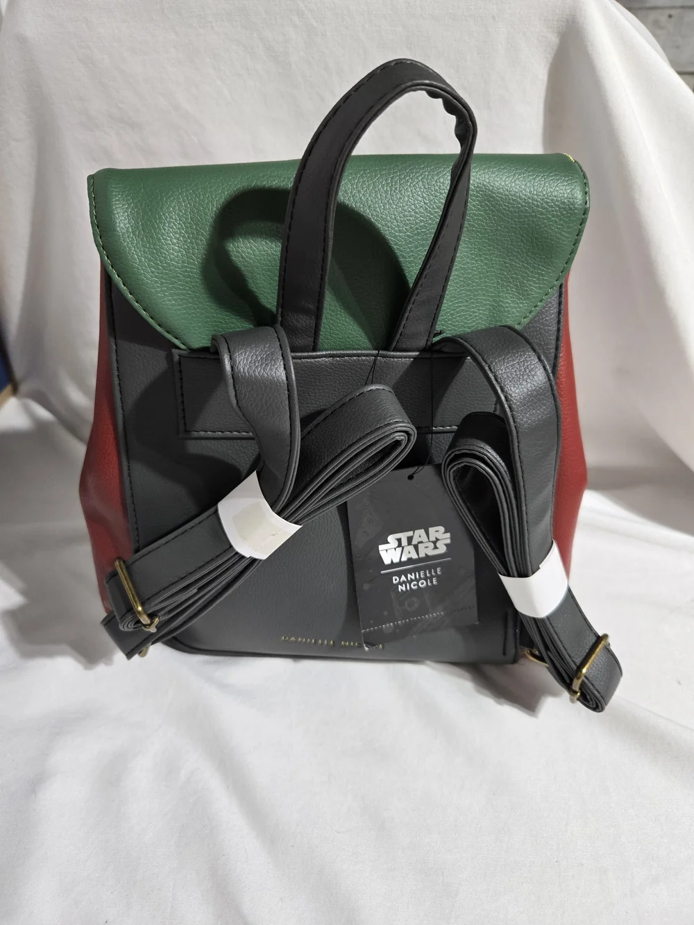 NWT Danielle Nicole x Star Wars Boba Fett Mini Backpack Purse Faux Leather - Picture 3 of 7